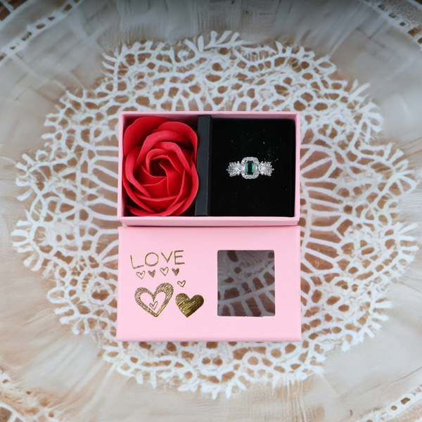 Love green diamond ring Boho Bloom