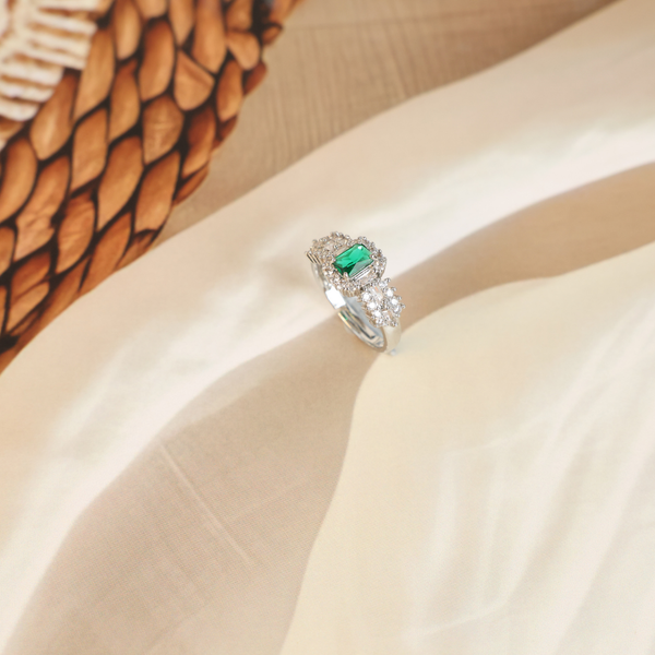 Love green diamond ring Boho Bloom