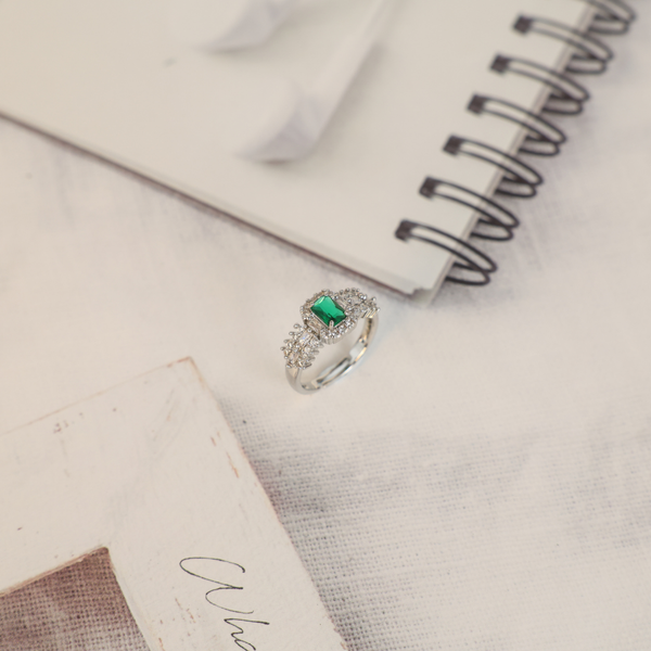 Love green diamond ring Boho Bloom
