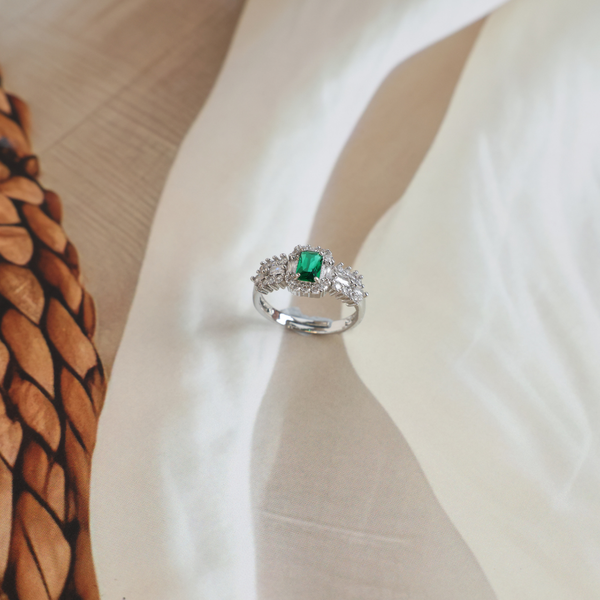 Love green diamond ring Boho Bloom