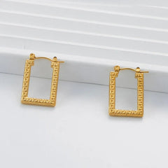 Anti tarnish Aesthetic Golden Hinged Earrings Boho Bloom