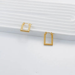 Anti tarnish Aesthetic Golden Hinged Earrings Boho Bloom