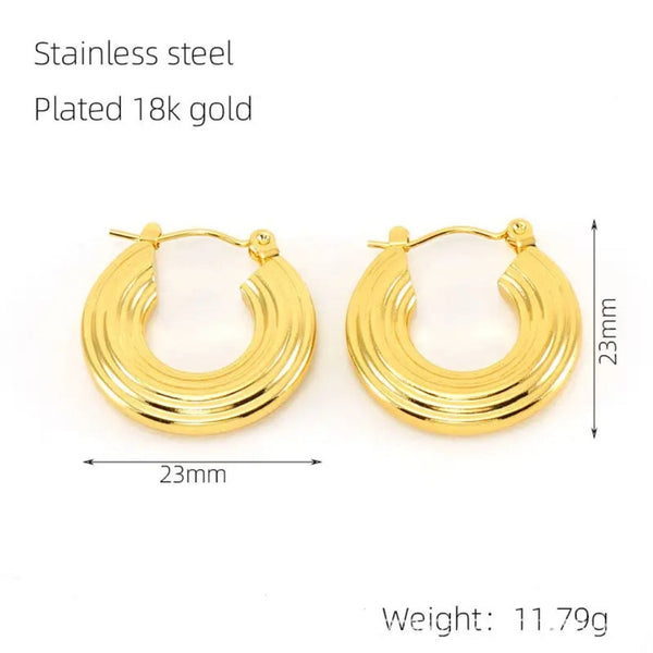 Anti Tarnish Golden trendy Stud Earrings Boho Bloom