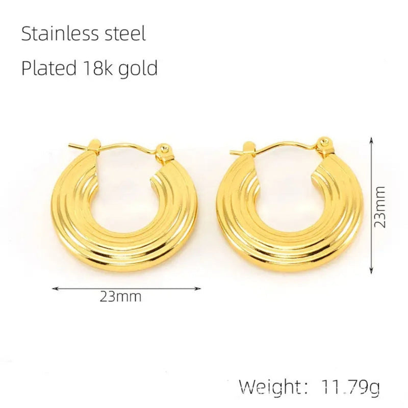 Anti Tarnish Golden trendy Stud Earrings Boho Bloom