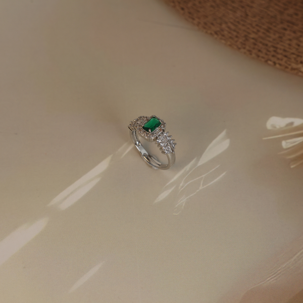 Love green diamond ring Boho Bloom