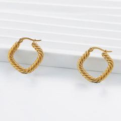 Anti tarnish Cable Twisted Earring Boho Bloom