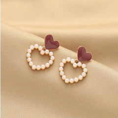 Cupid's red Charm Heart Earring Boho Bloom