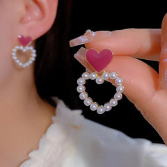 Cupid's red Charm Heart Earring Boho Bloom