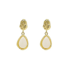 White Drop Designed Western Drop Earring Boho Bloom