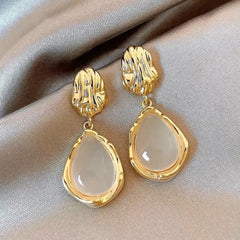 White Drop Designed Western Drop Earring Boho Bloom