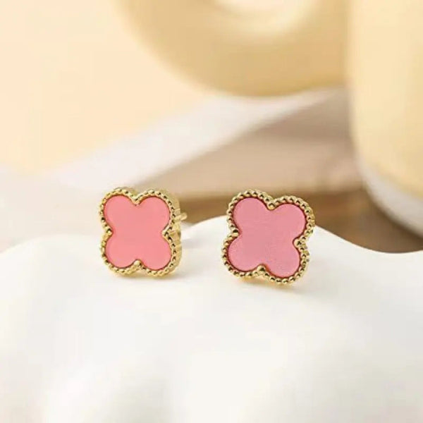 Anti Tarnish Cute Lil Pink Stud Earring Boho Bloom