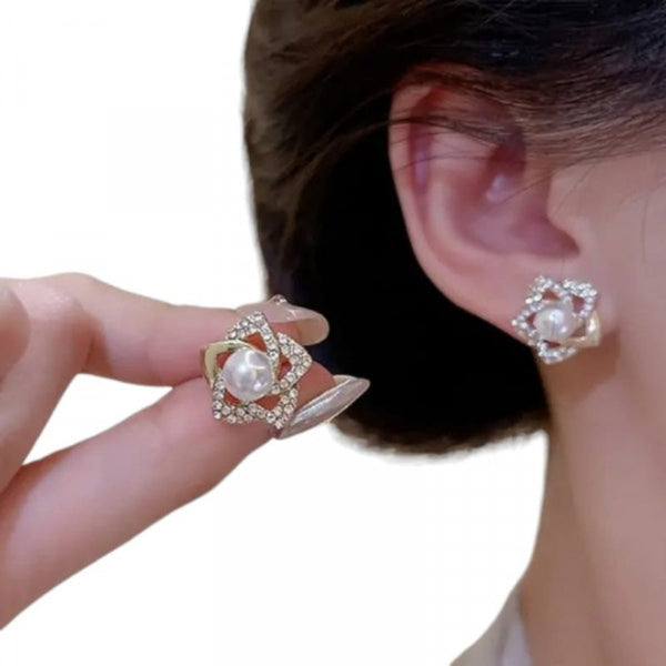 Trendy Korean Style Vintage Elegant Flower Stud Earrings Boho Bloom