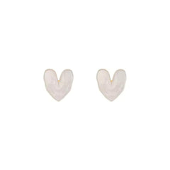Mother-of-Pearl Heart Stud Earrings Boho Bloom