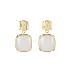 Elegant Western & Casual White Drop Earrings Boho Bloom