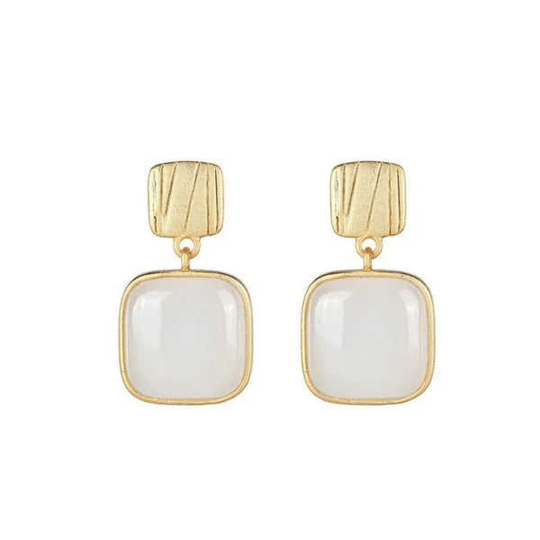 Elegant Western & Casual White Drop Earrings Boho Bloom