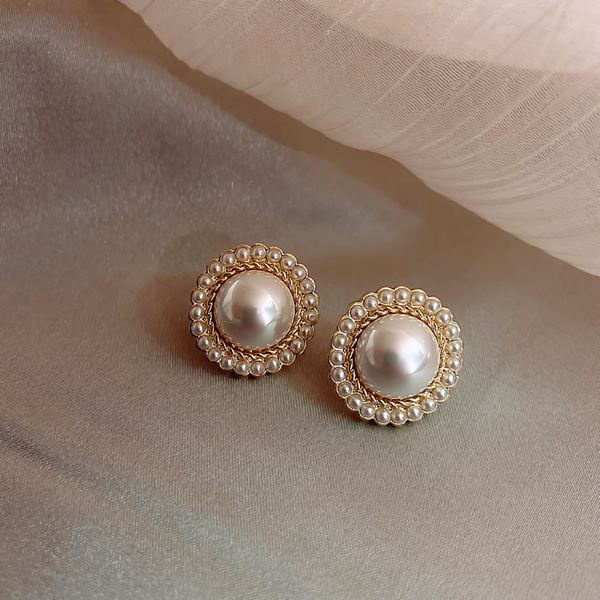 Party Wear Big Pearl Earring Boho Bloom