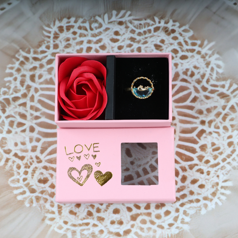 Love gold dolphin ring Boho Bloom