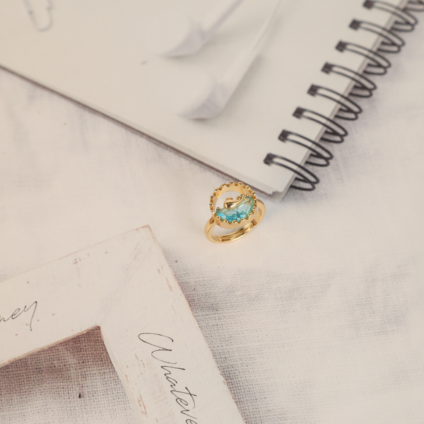 Love gold dolphin ring Boho Bloom