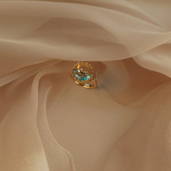 Love gold dolphin ring Boho Bloom