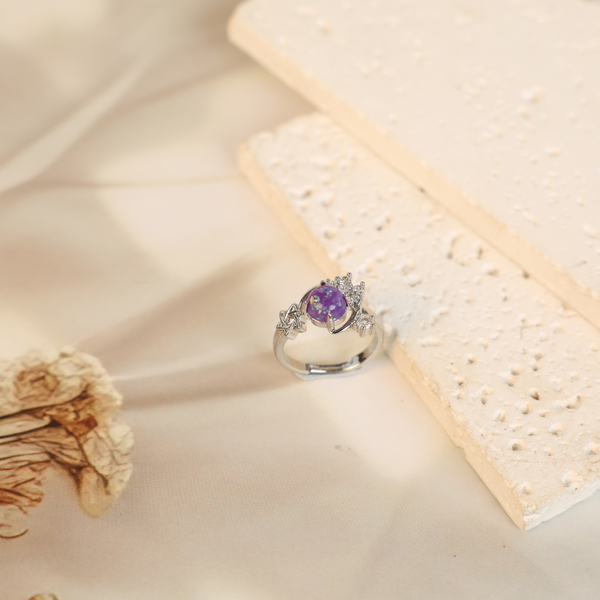 Love purple stone chand ring Boho Bloom