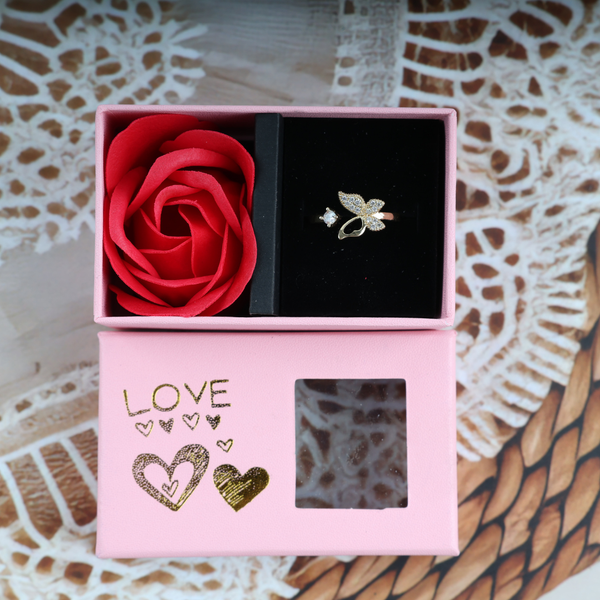 Love gold butterfly ring Boho Bloom