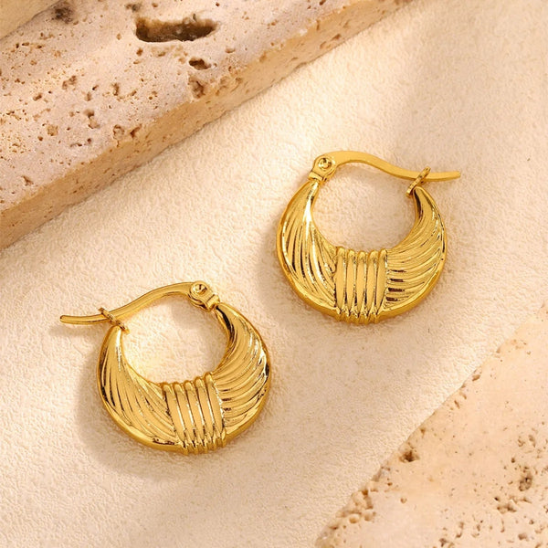 Anti tarnish sofia hoop earrings Boho Bloom