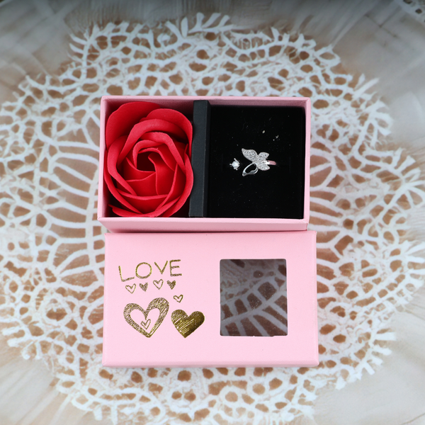 Love silver butterfly ring Boho Bloom