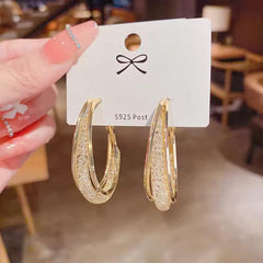 Elegant Gold Textured Hoop Earrings Boho Bloom