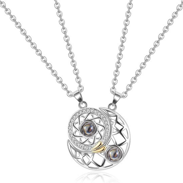 Love Moon Couple Pendant Boho Bloom