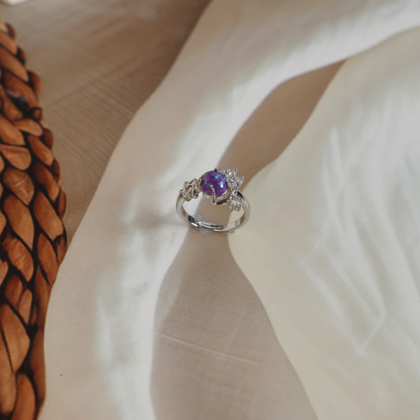 Love purple stone chand ring Boho Bloom