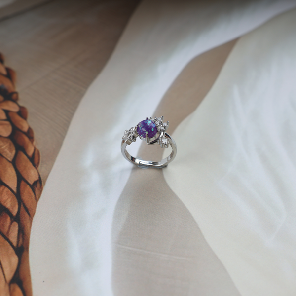Love purple stone chand ring Boho Bloom