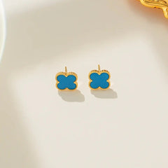 Anti Tarnish Cute Lil Blue Stud Earring Boho Bloom