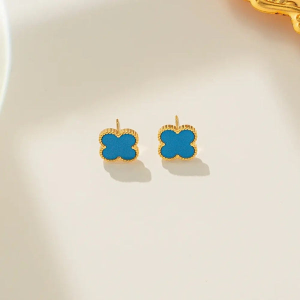 Anti Tarnish Cute Lil Blue Stud Earring Boho Bloom