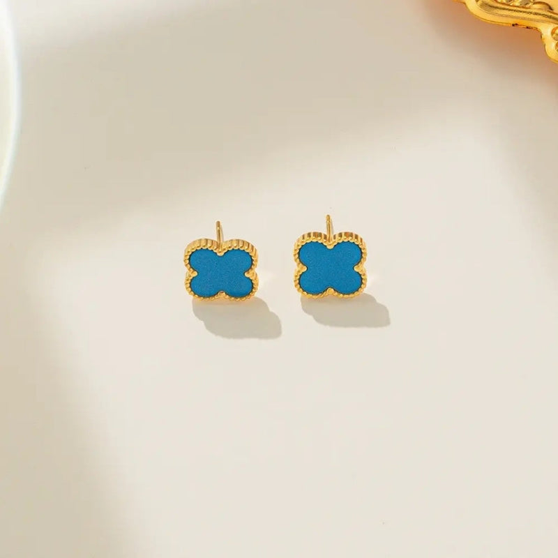 Anti Tarnish Cute Lil Blue Stud Earring Boho Bloom
