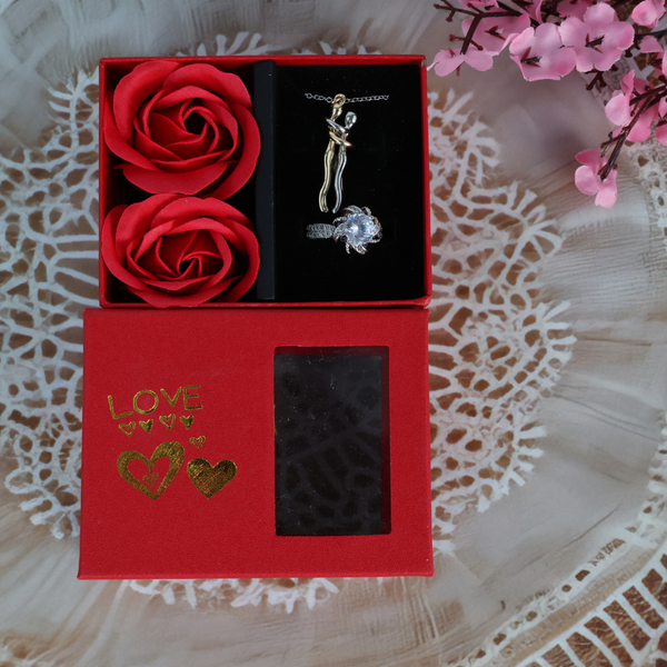 Love Hug Necklace With Hellowen Ring Boho Bloom