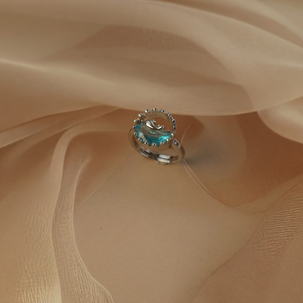 Love silver dolphine ring Boho Bloom