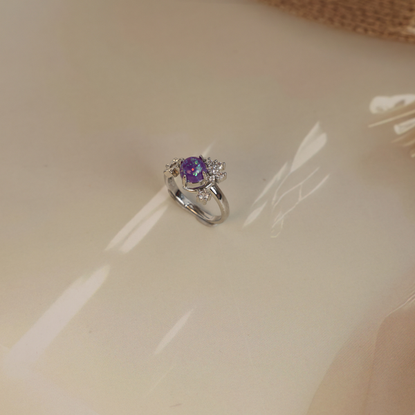 Love purple stone chand ring Boho Bloom