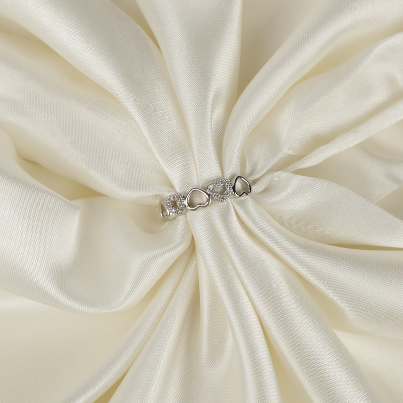 Cute hearts Rhinestone adjustable ring Boho Bloom