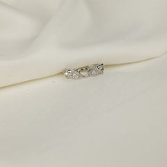 Cute hearts Rhinestone adjustable ring Boho Bloom