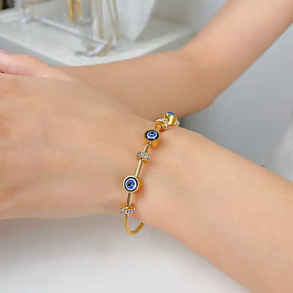 Devil Eye Bracelet Anti Tarnish Boho Bloom