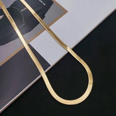 Stainless Steel Snake Bone Chain Boho Bloom