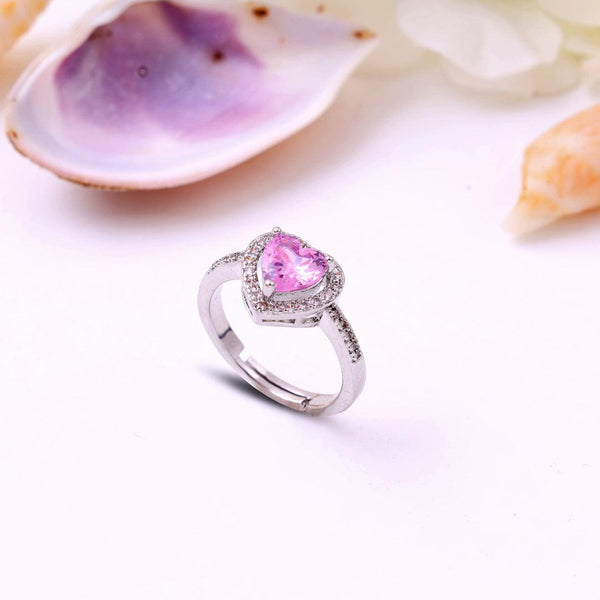 Heart Cubic Zircon Ring Boho Bloom