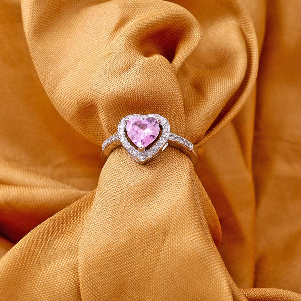 Heart Cubic Zircon Ring Boho Bloom