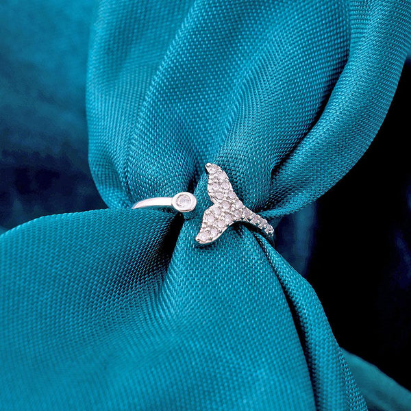 Cute Mermaid Tail Women Open Ring Boho Bloom