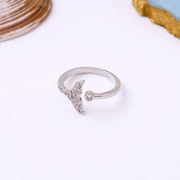 Cute Mermaid Tail Women Open Ring Boho Bloom