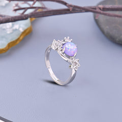 Circular Purple stone ring Boho Bloom