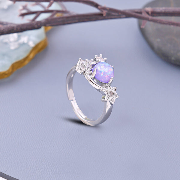 Circular Purple stone ring Boho Bloom