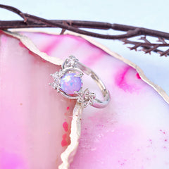 Circular Purple stone ring Boho Bloom