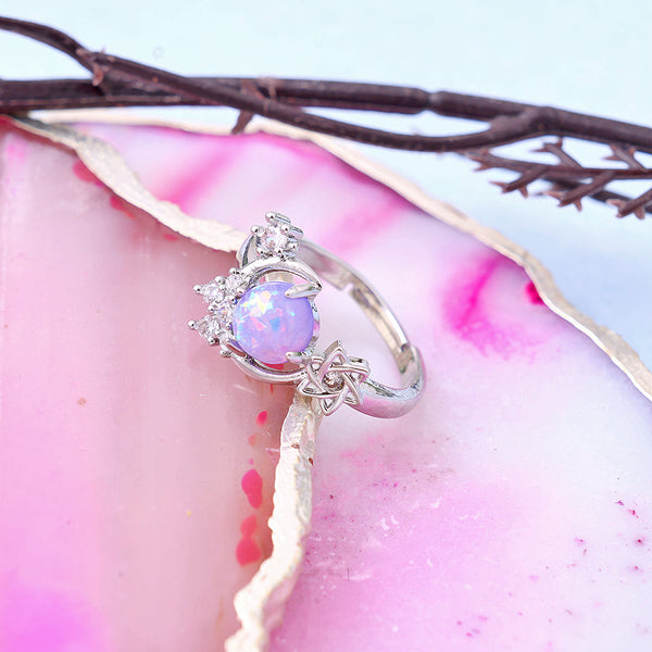 Circular Purple stone ring Boho Bloom