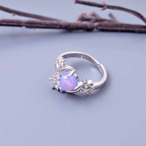 Circular Purple stone ring Boho Bloom